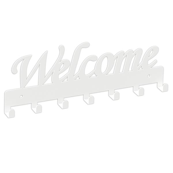 Kleiderhaken Bügel Garderobenleiste Hakenleiste Schwarz - 30 cm - aus Metall, für Eingang, Flur, Schlafzimmer, Flurgarderobe / WELCOME