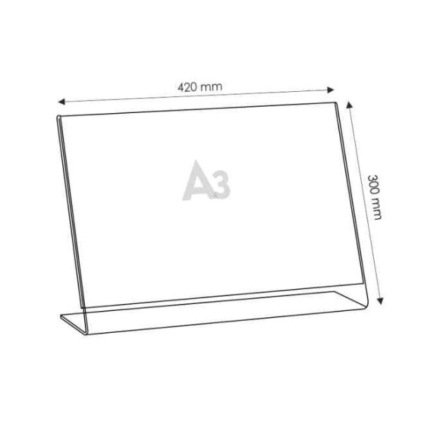 Großhandel 25 Stück L Ständer Querformat A3 Aufsteller Prospektständer Acryl-Glas