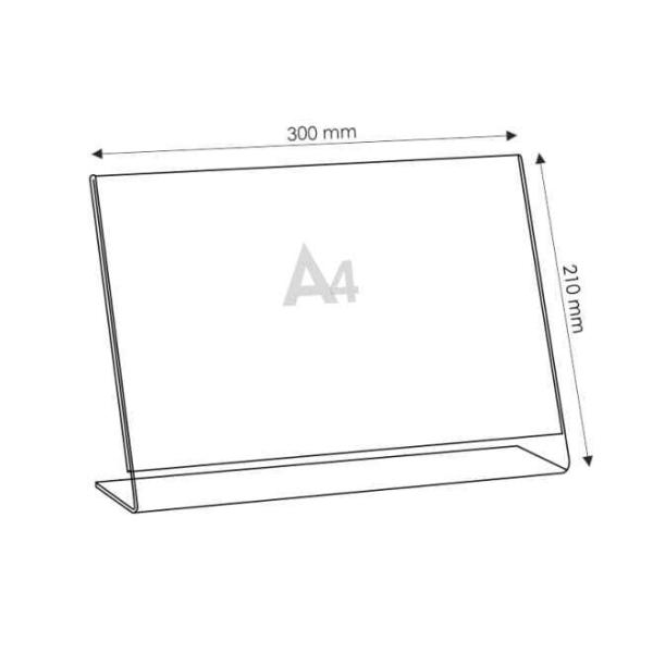 Großhandel 85 Stück L Ständer Querformat A4 Aufsteller Prospektständer Acryl-Glas