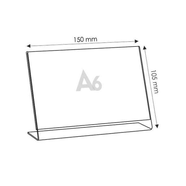 Großhandel 320 Stück L Ständer Querformat A6 Aufsteller Prospektständer Acryl-Glas
