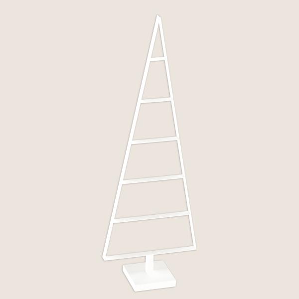 130cm Tannenbaum aus Metall künstlich Weihnachtsbaum Christbaum Edel weiss Loft matt mit Ständer