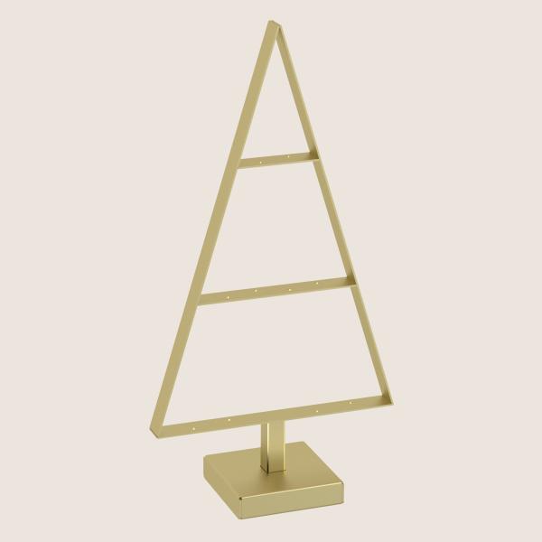 50cmTannenbaum aus Metall künstlich Weihnachtsbaum Christbaum Edel Gold Loft matt mit Ständer