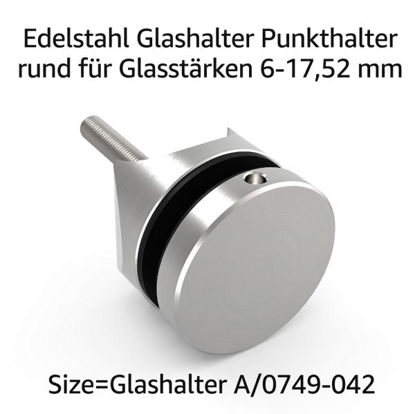 Glashalter Punkthalter Edelstahl rund | Sellon24
