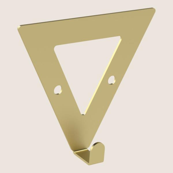 Kleiderhaken Garderobenleiste Hakenleiste Kreis Rund GOLD - 10 cm - aus Metall, für Eingang, Flur, Schlafzimmer, Flurgarderobe / DREIECK-2