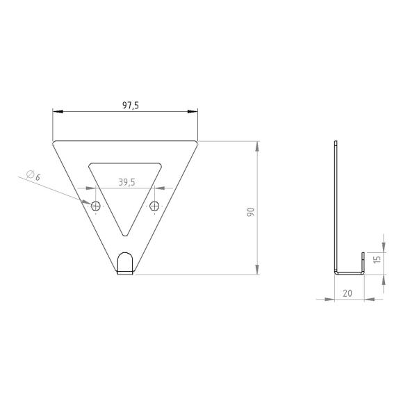 Kleiderhaken Garderobenleiste Hakenleiste Kreis Rund GOLD - 10 cm - aus Metall, für Eingang, Flur, Schlafzimmer, Flurgarderobe / DREIECK-2