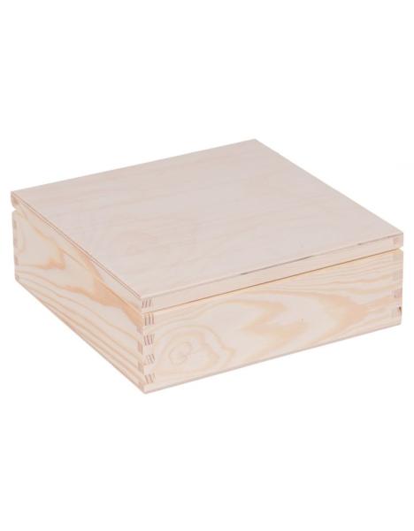 10 Stück! Aufbewahrungsbox Holzkiste mit Deckel 22,5 x 22,5 x 8 cm