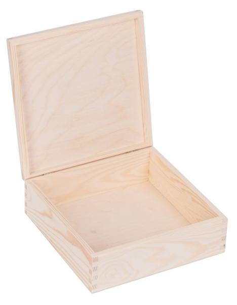 10 Stück! Aufbewahrungsbox Holzkiste mit Deckel 22,5 x 22,5 x 8 cm