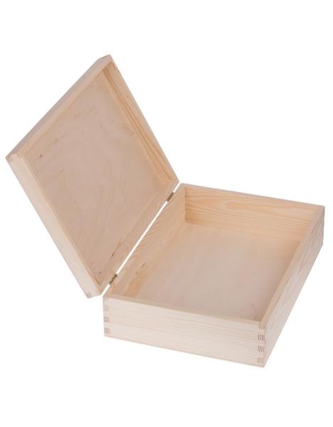 10 Stück Aufbewahrungsbox 25 x 35 x 10 cm Kiefernholz Holzkiste Deckel Schmuckkiste