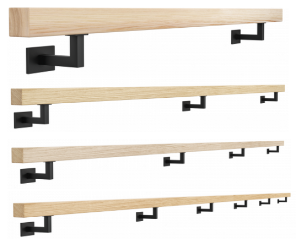 Holzhandlauf Handlauf Wandhandlauf Treppengeländer Holz eckig 40x40 Treppe