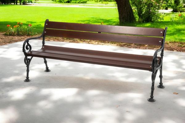 Parkbank Gartenbank Gestell Gusseisen Massivholz Fichte Wetterfest Gartenmöbel