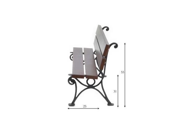 Parkbank Gartenbank Gestell Gusseisen Massivholz Fichte Wetterfest Gartenmöbel