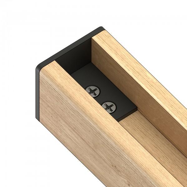 Treppengeländer Holzgeländer Stahl Schwarz Eiche Vertikal Holz Anthrazit RAL Neu