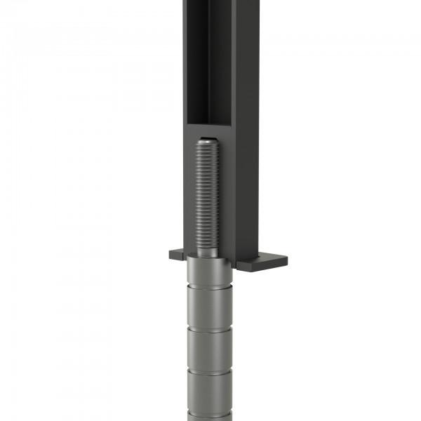 Treppengeländer Holzgeländer Stahl Schwarz Eiche Vertikal Holz Anthrazit RAL Neu