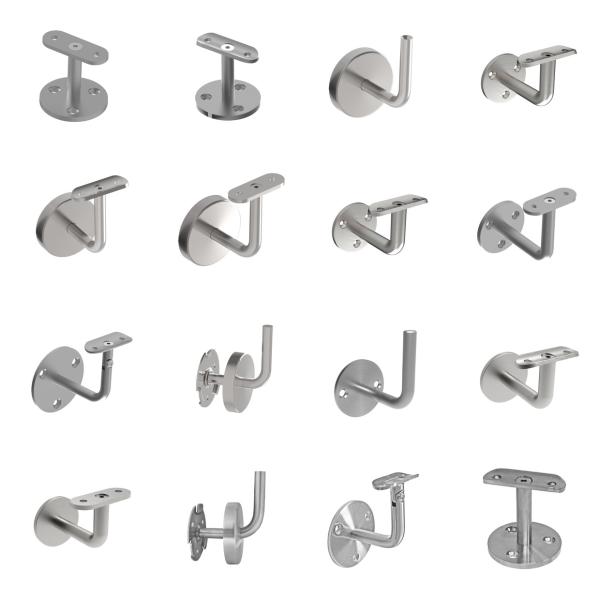 Handlaufhalter Edelstahl Handlaufträger Wandhalter Geländerhalter Rohr Treppe A2