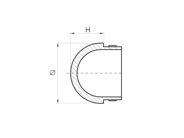 Rohrstopfen Rohrkappe Endkappe Abschlussdeckel Geländer 42,4mm Edelstahl