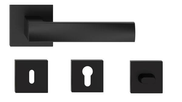 Türklinke Schwarz Türgriff Türbeschlag ALU BB WC PZ Design Türdrücker Innentür