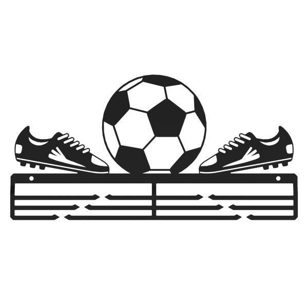 Medaillenhalter Medaillenaufhänger Metall Schwarz Wandmontage Geschenk / BALL FOOTBAL
