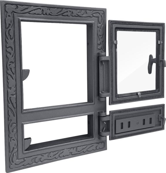 Revisionstür Backofentür Ofentür aus Gusseisen Räucherei Gußeisen Räuchereitür