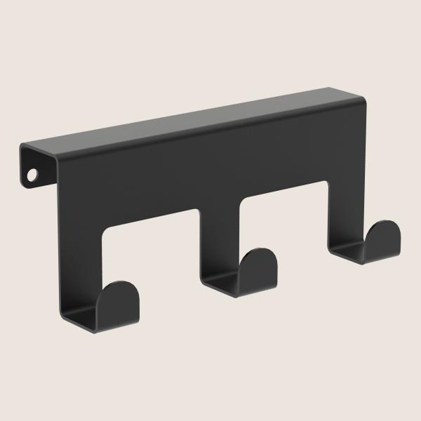 Türhänger Kleiderhaken SCHWARZ aus Metall Tür LOFT Modern Türhaken Bügel Kleidung / LILA X3