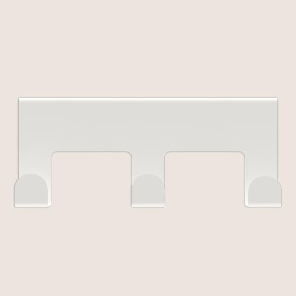 Türhänger Kleiderhaken WEIß aus Metall Tür LOFT Modern Türhaken Bügel Kleidung / LILA X3