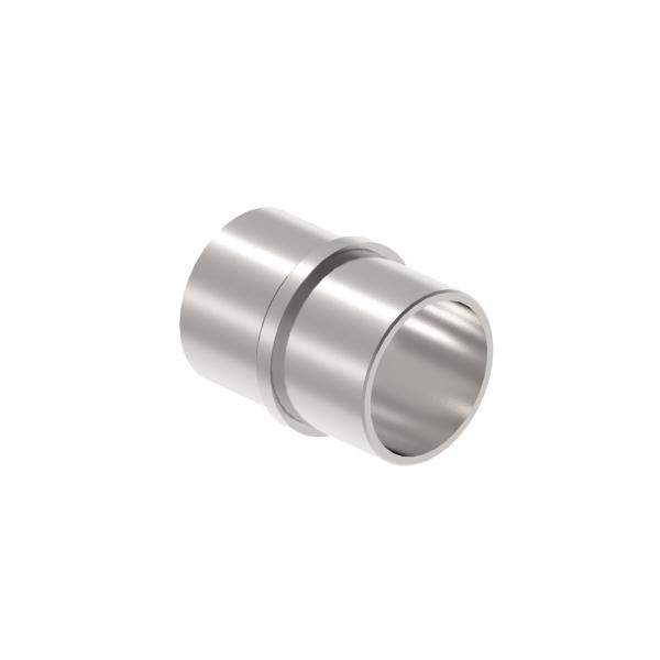 Rohrverbinder mit Mittelsteg- für Rohr Ø33,7 / Ø42,4/ Ø48,3 x 2,0 mm - V2A matt gebürstet