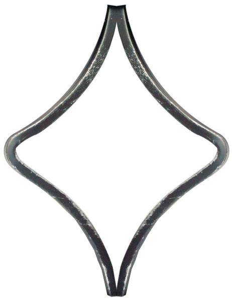 Zierelement h200, b95, 12x6mm