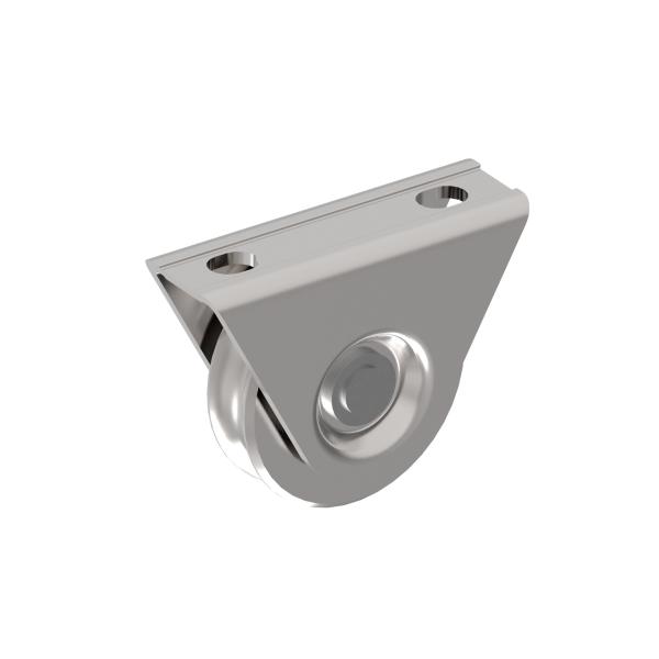 Schiebetorrolle mit Außenstützplatte und U-Rille D100