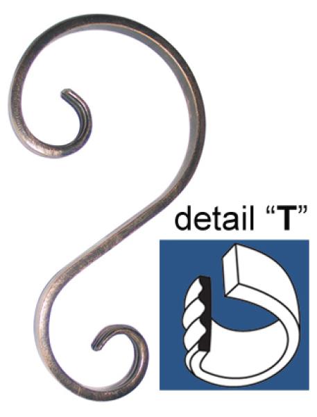 Zierelement 230x120/60, 12x6mm