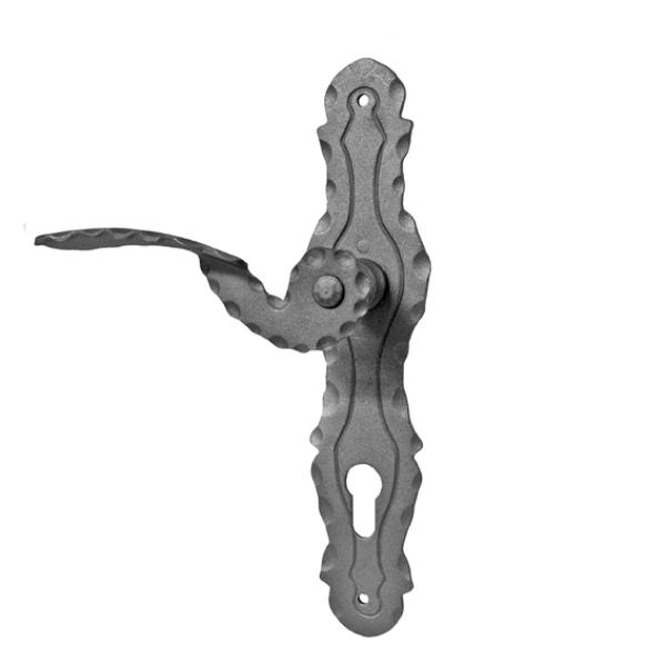 Drückerrosette mit Türgriff - links h260, b60, t3m