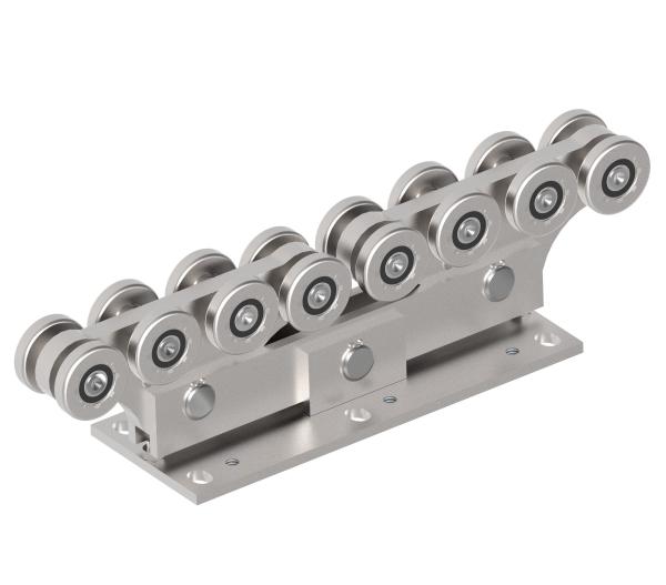 16-rädriger Laufwagen für selbsttragenden Tor Zn,