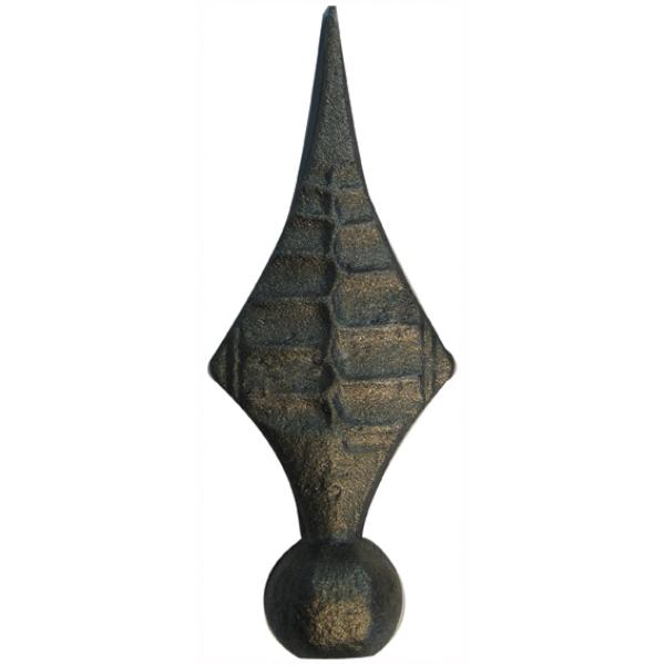 Geschmiedete Zierspitze h140, b51, n28mm