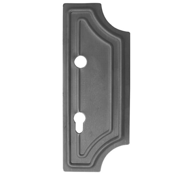 Schlossplatte – rechts 285x112, t2,5 d20mm, 90mm