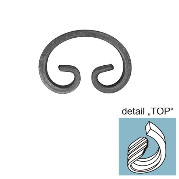 Zierelement h80, b55, 12x6mm