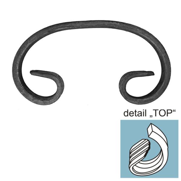 Zierelement h140, b80, 12x6mm