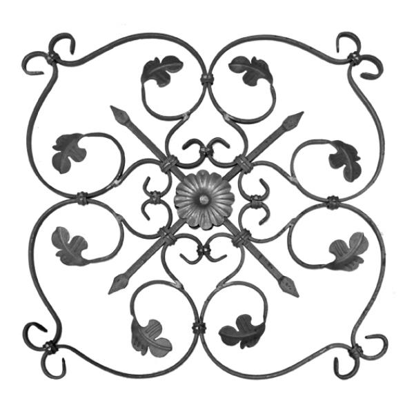 Zierornament h600, b600, 12x6mm