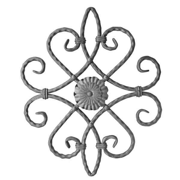 Zierornament h530, b420, P/035A-12x12mm