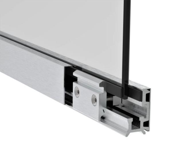 Laufschienenrohr für Glasschiebetür - Set 3m AISI