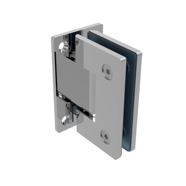 Glastürscharnier  +/- 90° - Montage Glas/Wand AISI