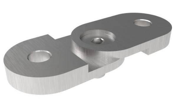 Anschraubplatte auf Handlaufhalter