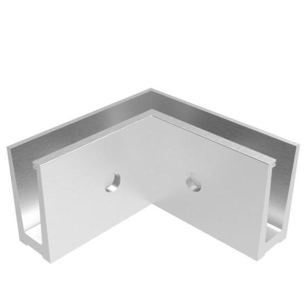 Ecke IN für Aluprofil mit Oberverankerung AL/ELOX/