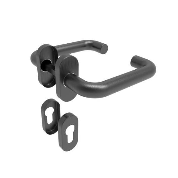 Türdrücker AISI304, K320, L130mm,RAL 9005