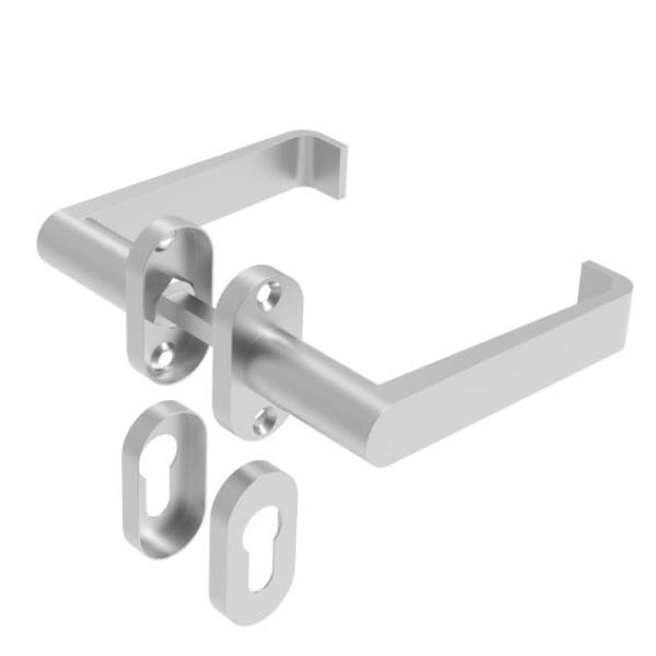 Türdrücker Edelstahl AISI 304, K320, L135mm