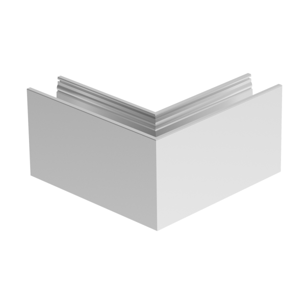 Ecke IN für Aluprofil mit Oberverankerung AL/ELOX/