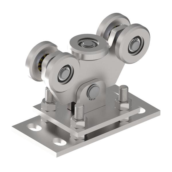 5-rädriger Laufwagen für selbsttragenden Tor Zn, profil 60x60mm