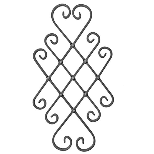 Zierornament h580, b440, alt.h620, b380, 16x8mm