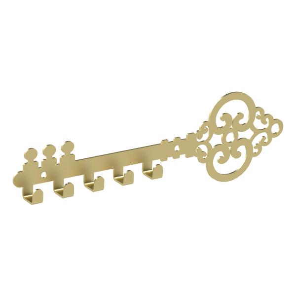 Schlüsselanhänger GOLD aus Metall Tür LOFT Modern Schlüssel Bügel / OLD KEY