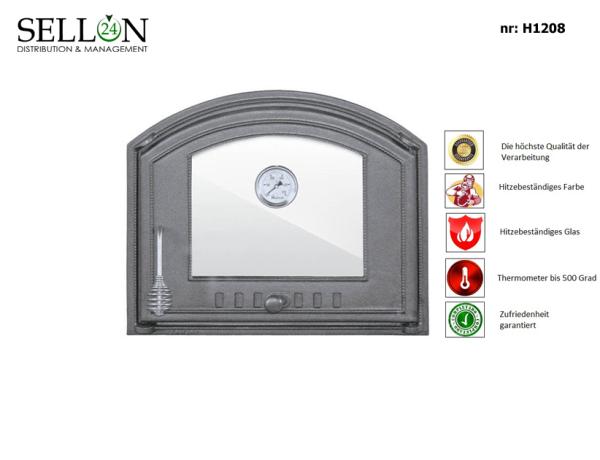 Backofentür aus Gusseisen Ofentür Pizzaofentür Garten Grill Brotofen