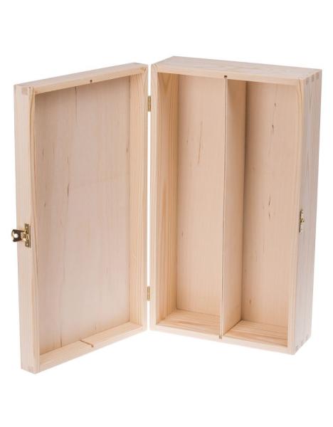 10 Stück Weinkiste aus Kiefernholz für 2 Wein Holzkiste Decoupage Dekokisten "Carmen V"