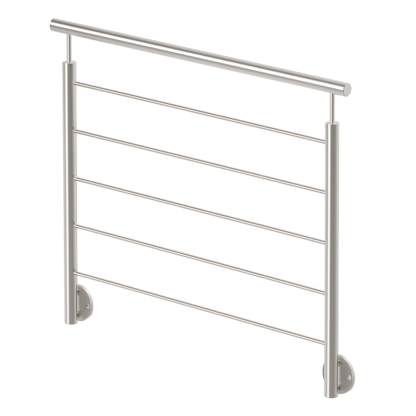 Relinggeländer Edelstahl vorgesetzt Geländer Konfigurator Balkongeländer Treppengeländer Balkon Terrasse Seitliche Montage Treppen Relingpfosten 42,4 mm V2A