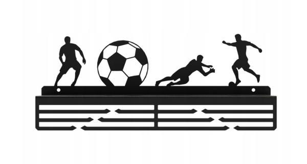 Medaillenhalter Medaillenaufhänger mit Regal Metall Schwarz Wandmontage Geschenk Fußball